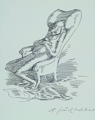 A. Paul Weber, Arnstadt 1893-1980 Schretstaken, Federzeichnung, rechts unten signiert, ca. 22x18,4 cm