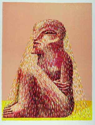 Horst Antes, geb. 1936, Farblithografie, handsigniert und num. 789/1500, ca. 68,8x52,8 cm