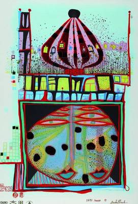Friedensreich Hundertwasser, Homo Humus Come Va, Siebdruck mit Metallfolienprägungen, signiert und nummeriert 5697, ca. 70x49,5 cm