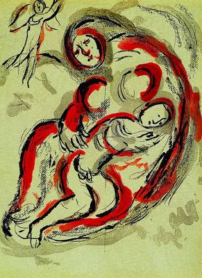 Marc Chagall, 1887-1985, Hagar in der Wüste,Farblithographie aus Bibel II, Verve 37/38, Mourlot, Paris 1960, ca. 35,5x26 cm