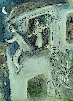 Marc Chagall, 1887-1985, Michael rettet David, Farblithographie, Bibel II, Verve 37/38, Mourlot, Paris 1960, ca. 35,5x25,5 cm
