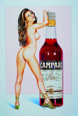 Mel Ramos, geb. 1935 Sacramento, Campari, Farboffset, nach dem Original von 1965, New York 2004, ca. 52x39,3 cm