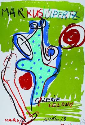 Markus Lüpertz, geb. 1941, Farblithographie,rechts unten handsigniert, ca. 76x56 cm