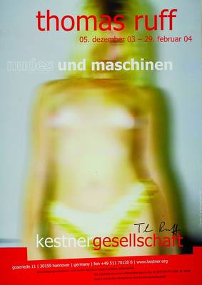 Thomas Ruff, geb 1958, Nudes und Maschen, Farboffsetdruck-Plakat, rechts unten sign, ,ca. 84x59 cm