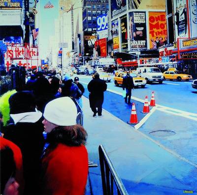 Luigi Rocca, geb. 1952 Porpetto bei Udine, Times Square, Farboffset auf Lwd, rechts unten handsigniert, rückseitig gestempelt und num. 1/10, ca. ...
