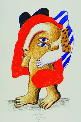 Horst Antes, geb. 1936 Heppenheim, lebt und arbeitet in Berlin, 2 Farblithographien, 37/100, ca. 39,5x30 cm, 94/250, ca. 30x22 cm,beide handsigniert