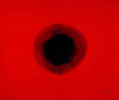 Otto Piene, geb. 1928 Laasphe/Westfalen, Schwarze Rose, Radierung, 86/100, rechts untensigniert und datiert 64, ca. 40x48 cm
