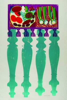 HAP Grieshaber, 1909- 1981, Herbstfrüchte, Farbholzschnitt,unten rechts handsigniert, 70/79, ca. 91x60 cm, unter Glas, gerahmt
