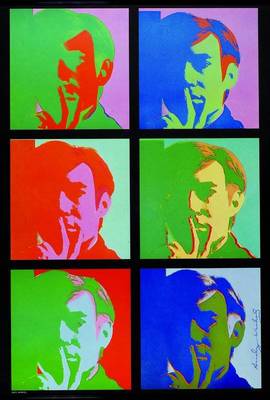 Andy Warhol, 1928-1987, Selbstbildnis, Farboffsetdruck, handsigniert, ca. 66x48 cm, unter Glas, Rahmen