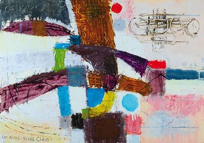Vicente Clavo, 1923 Madrid-1994 Balearen, Las redes, Acryl auf Papier, links unten signiert und betitelt, ca. 34x49cm