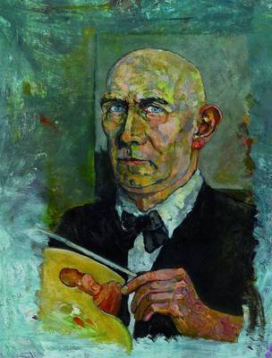 Unbekannter Künstler, Selbstportrait eines Künstlers um 1920, Neue Sachlichkeit, Öl/Karton, ca. 63x46 cm