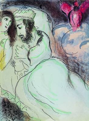 Chagall, Marc, 1887-1985, "Sarah und Abimelech", orig. Farblithographie aus der Bibel II, Verve 37/38, Mourlot, Paris 1960, WVZ, Mourlot ...