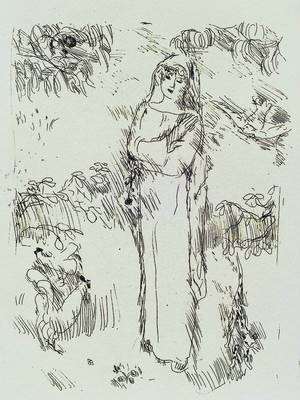 Bonnard Pierre,1867-1947, zwei Radierungen auf Bütten "La vie de Sainte Monique" ,Ambroise Vollard, Paris 1930, Auflage 340 Ex. Bouvet ...