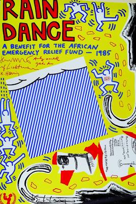 Haring Keith, "Rain Dance", 1985, Farboffset, signiert, ca. 56x78 cm