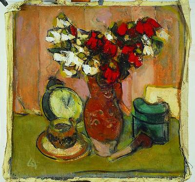 Alexandru Cumpata, 1922-2000, Stillleben, Öl/Lwd, rückseitig signiert, ca. 46x46cm, ohne Keilrahmen