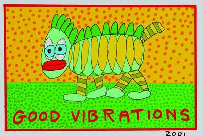 James, Rizzi, 1950-2011, "Good vibrat" Farblithografie von 2001 auf Bütten, Blattgröße ca. 23 x 17 cm, Motivgröße ca. 15 x 10,5 cm