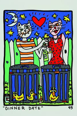 James, Rizzi, 1950-2011, "Dinner date" Farblithografie von 1995 auf Bütten, Blattgröße ca. 29 x 22 cm, Motivgröße ca. 20,5 x 14,5 cm