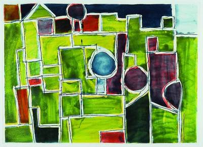 Eduard Bargheer, 1901- 1979, Lithographie, 38/100, rechts unten sign., datiert 74, ca. 31x42 cm (Blatt), unter Glas gerahmt