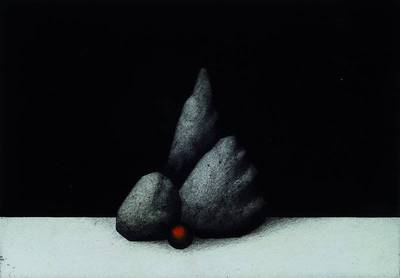 Friedrich Meckseper geb. 1936 Farbaquatintaradierung, rechts unten signiert,datiert 76, 71/100, ca. 16,5x23 cm