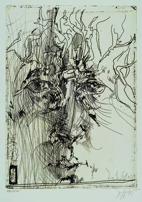 Horst Janssen, 1929-1995, Radierung, 830/10000, rechts unten signiert, datiert 75, ca. 22,5 x 16 cm