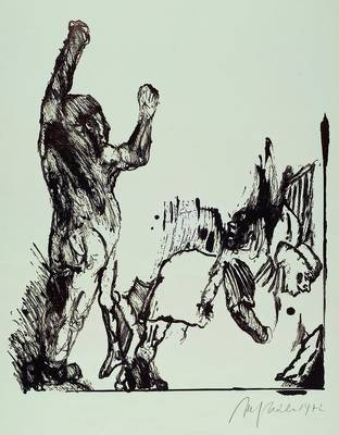 Alfred Hrdlicka, 1928-2009, Lithographie, rechts unten handsigniert, datiert 1972, 63x48 cm