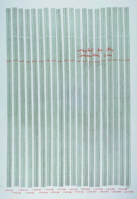 Joseph Beuys, 1921-1986, "Countdown 2000", Serigraphie, Kat.-Nr. 377, Offset auf Masch. -Bütten, Herausg.: Commitee 2000, 1981, signiert, ...