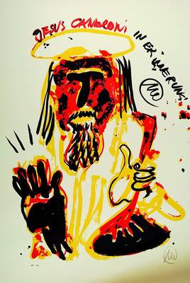 Markus Lüpertz, geb. 1941, Jesus Caneloni, Siebdruck, rechts unten signiert, E.A., ca. 107x76 cm