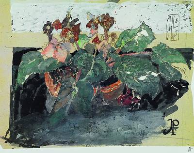 Horst Janssen, 1929-1995, 2 Farboffset- Lithographien, Andrew, rechts unten signiert, ca. 63x84 cm und November, im Druck signiert, im Druck datiert ...