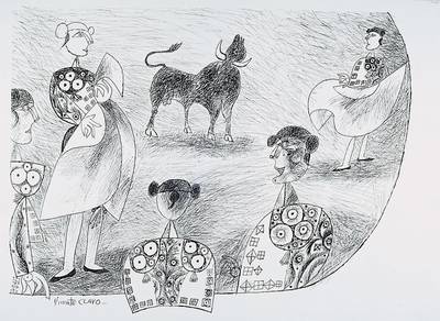 Vicente Clavo, 1923 Madrid - 1994 Balearen, Clavographie, unsigniert, Blattgr. ca. 50x70 cm
