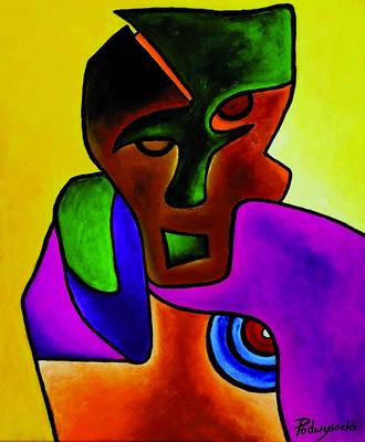 Edward Podwysocki, geb.1948, Porträt, Öl/Malpappe, rechts unten signiert, ca. 44,5x37 cm, Rahmen