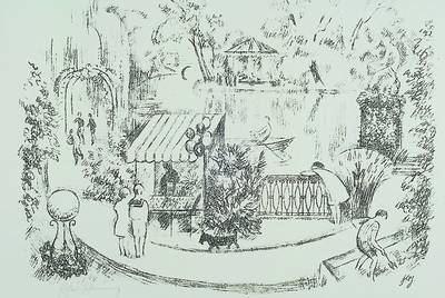 Friedrich Ahlers Hestermann, 1883-1973, Lithographie, handsigniert, ca. 51x40 cm