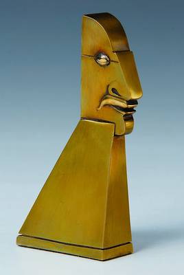 Paul Wunderlich, 1927-2010, Selbstdarstellung, Bronzeskulptur, auf dem Sockel nummeriert und signiert, H. ca. 15 cm