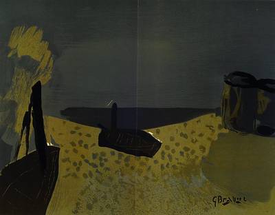Georg Braque, 1981-1963, Zwei Farblithographien, je mit Bugfalte, 1x im Stein signiert, ca. 38x55 cm