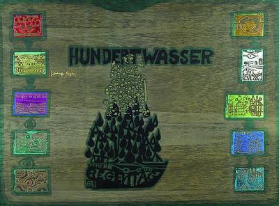 Friedensreich Hundertwasser, 1928-2000, Deckblatt der Regentagmappe, nummeriert 2807/3000, ca. 71x57 cm