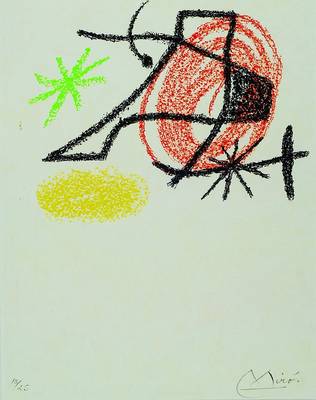Joan Miro, 1893-1983, Farblithographie auf Japan-Papier, aus der Suite Bouquet de reves pour Neila von 1967, handsigniert und num. 13/25 der ...