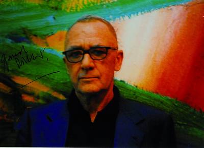 Gerhard Richter, geb. 1932, Farbfotografie auf Konica Minolta Impresa Premium Paper, Portrait Gerhard Richter, handsigniert, ca. 13x17.5 cm