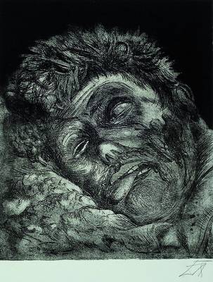 Otto Dix, 1891 Gera-1969 Singen, Der Krieg, Lithografie, handsigniert, unter Glas gerahmt,ca. 40x50 cm