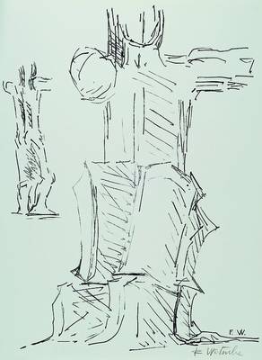 Fritz Wotruba, 1907 Wien - 1975, abstrakte Komposition, Lithografie, handsigniert, ca. 53x39 cm