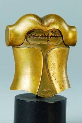 Miguel Berrocal, 1933-2006, Torso, Bronze, signiert und num. 644/1500, oberer Teil abnehmbar, Metallsockel, Gesamth. ca. 12cm