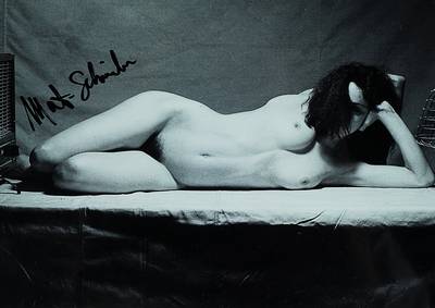 Martin Schreiber, Fotograf, Madonna, Foto-Multiple Karte, handsigniert, unter Glas gerahmt, ca. 10.5x15 cm