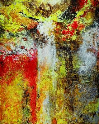 Marion Schmidt, geb. 1963 Eschwege, Memories, Mischtechnik, Acryl/Wachs auf Lwd., rückseitig gestempelt, ca. 80x100 cm
