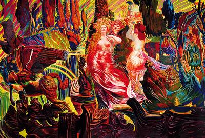 Ernst Fuchs, geb. 1930 Wien, "Arcadia", Farbserigraphie auf Bütten, von 1991, handsigniert und num. 21/99, Verleger: La Edizioni Bora, ca. ...