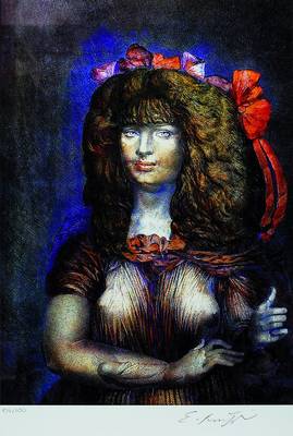 Ernst Fuchs, geb. 1930 Wien, "Lolita", Giclee auf schwerem handgemachten Baumwollpapier, 2012, handsigniert und num. 104/300, ca. 53x38,5 ...