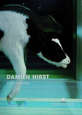 Damien Hirst, geb. 1965, "Calf", Farboffset, handsigniert, ca. 70x50 cm