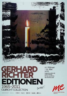 Gerhard Richter, geb. 1932 Dresden, "Kerze II" Farboffset, handsigniert, ca. 84x59.5 cm