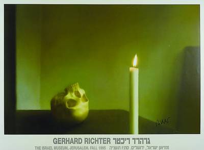 Gerhard Richter, geb. 1932 Dresden, "Skull with candle", Farboffset, handsigniert,ca. 48.5x64 cm