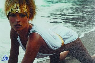 Inez van Lamsweerde & Vinoodh Matadin, Kate Moss für W Magazin 2006, Farbfotografie, handsigniert, ca. 20x30 cm