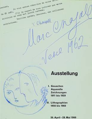 Marc Chagall, 1887-1985, Zeichnung von 1962, handsigniert u. datiert 1962, bezeichnet Vence, inkl. einer Atelier Karte, diese von Chagalls Ehefrau, ...