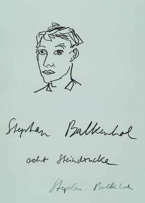 Stephan Balkenhol, geb. 1957, Lithographie, handsigniert, unter Glas gerahmt, ca. 28x21cm