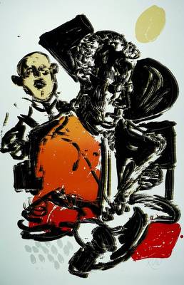 Markus Lüpertz, geb. 1941, Farbsiebdruck, handsigniert, EA Exemplar, ca.99x69 cm